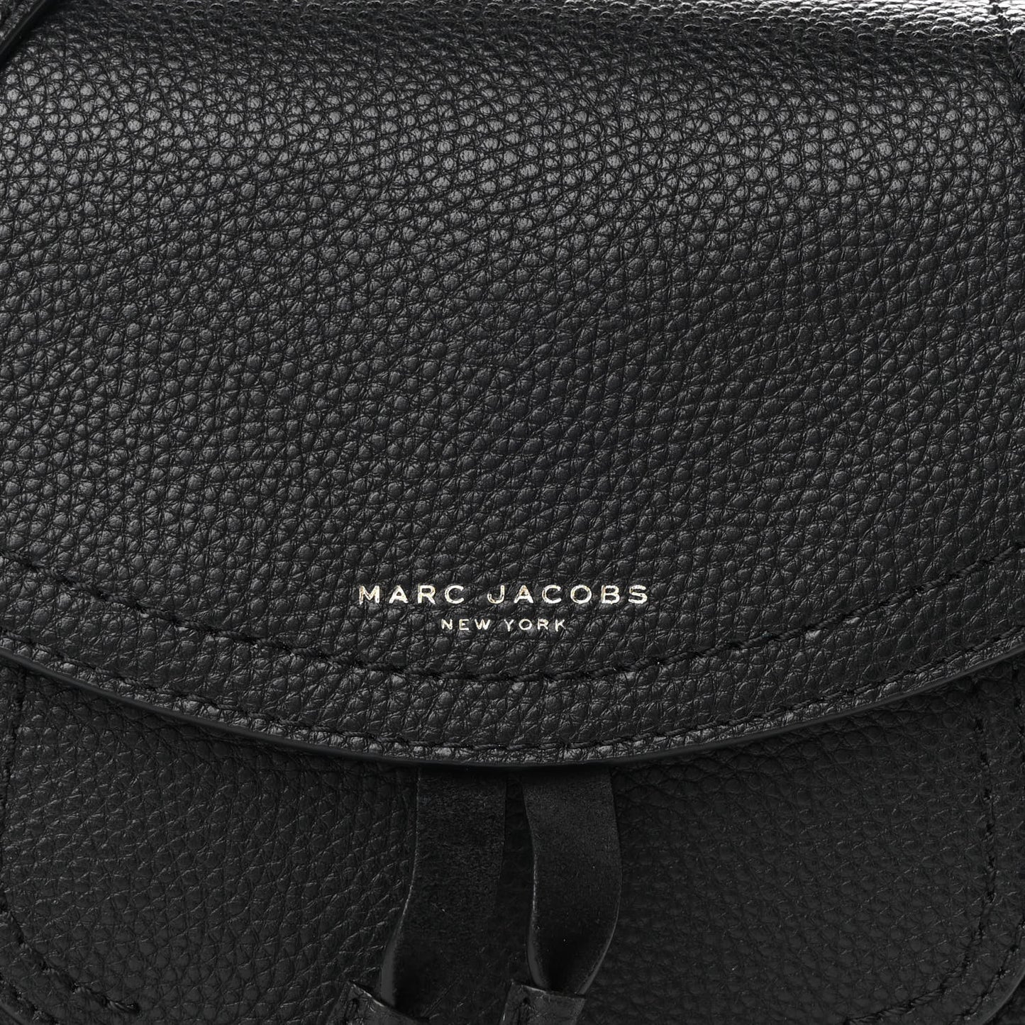 Pebbled Calfskin Maverick Saddle Bag Black