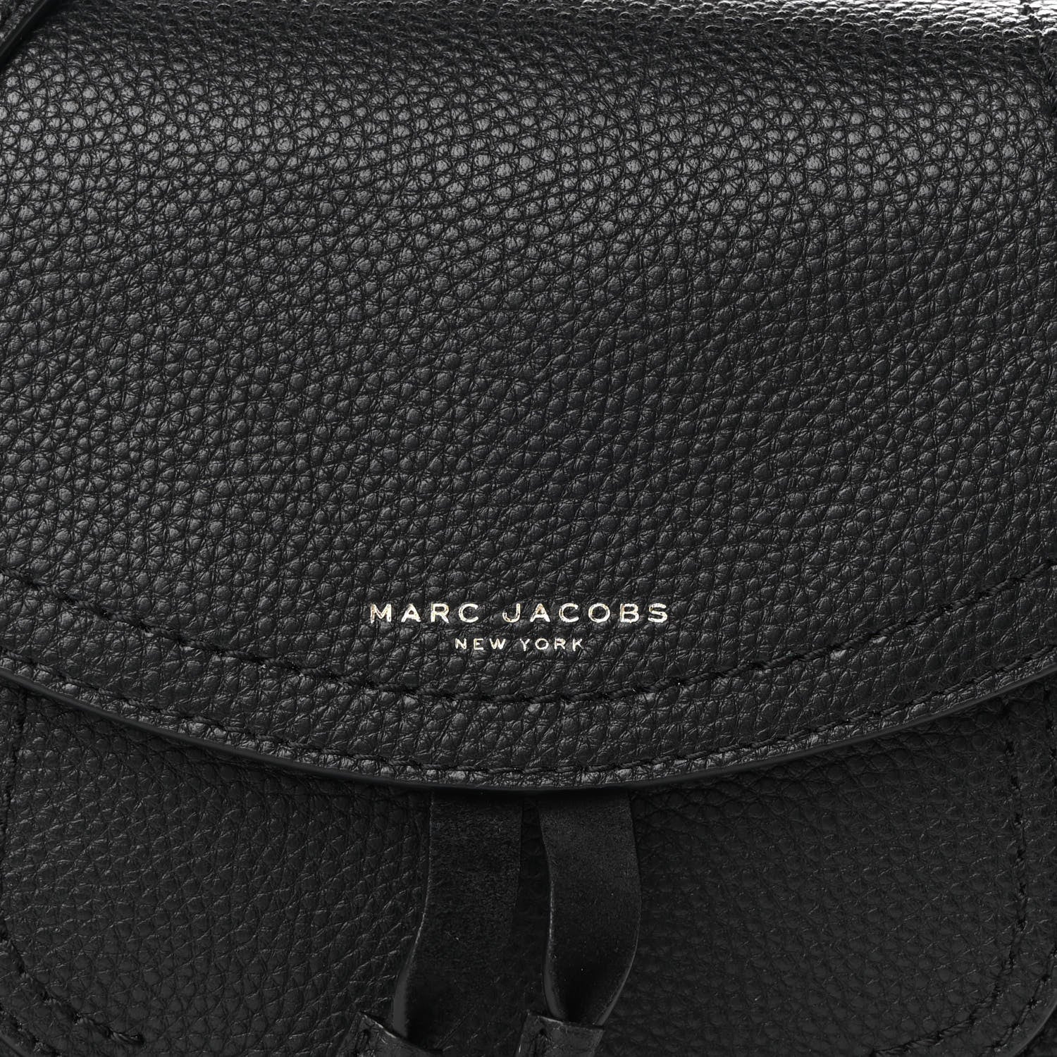 Marc Jacobs Pebbled Calfskin Maverick Saddle Bag Black 7 of 8