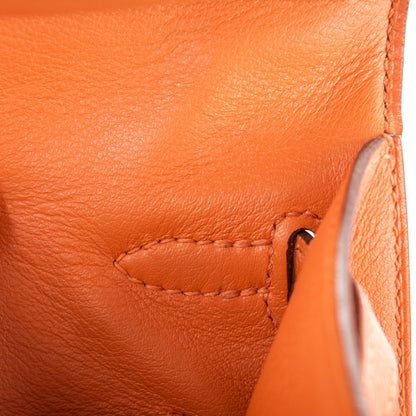 Hermes Swift Kelly Pochette Clutch Orange 19 of 20