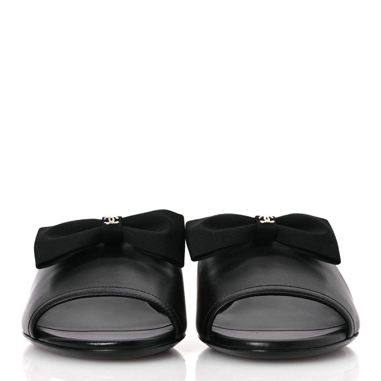 Lambskin CC Mules 38.5 Black