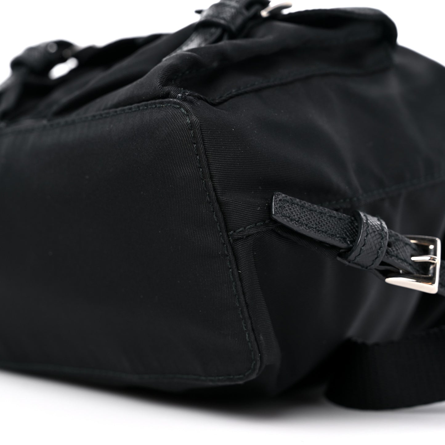 Nylon Vela Mini Crossbody Backpack Black