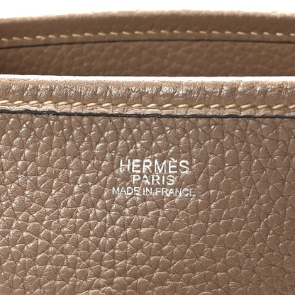 Hermes Taurillon Clemence Evelyne PM Etoupe 6 of 9
