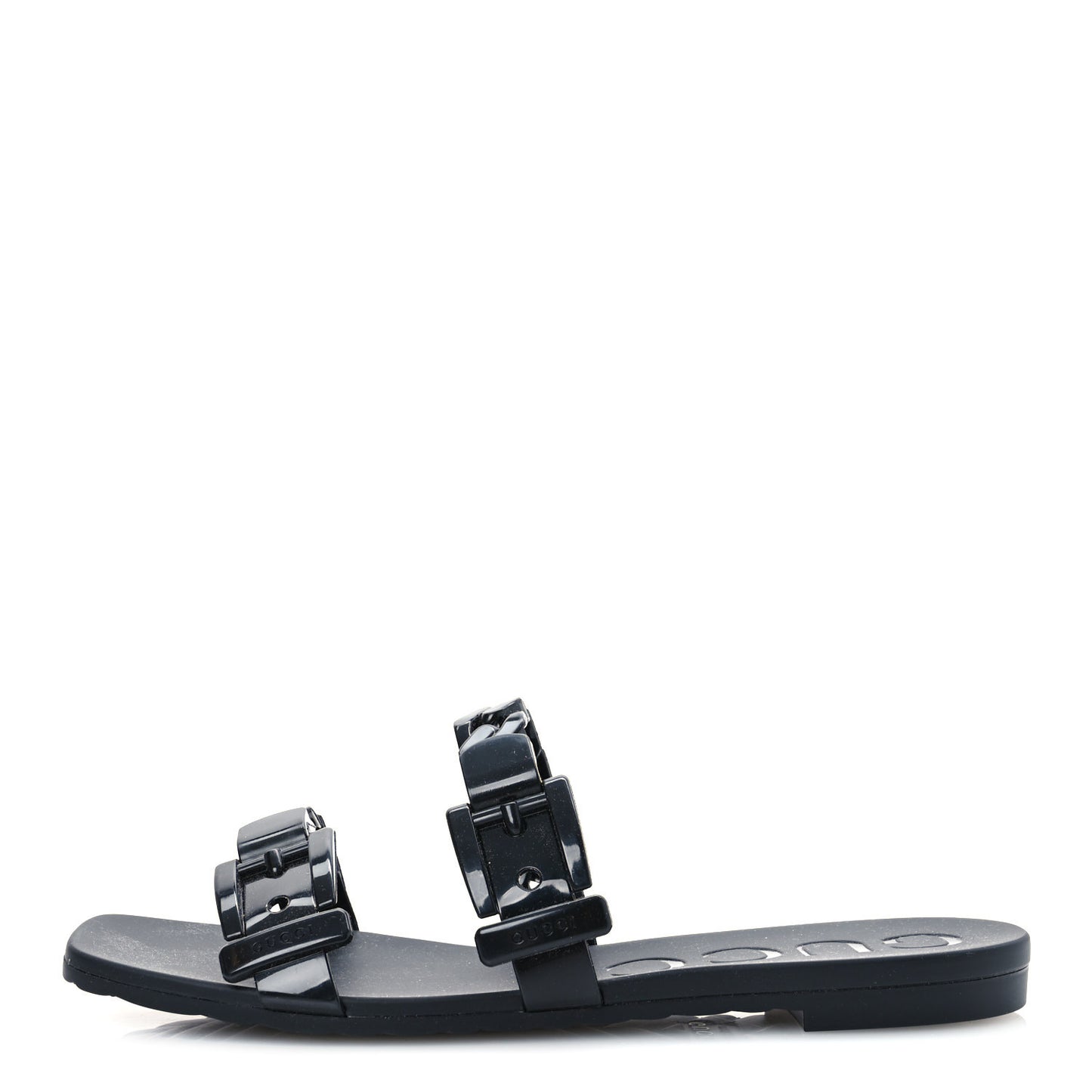Rubber Womens Slide Sandals 36 Black