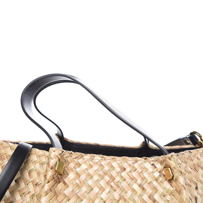 Valentino Garavani Raffia Medium Vlogo Escape Shopper Natural Black Rouge 11 of 11