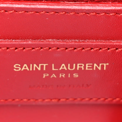 Saint Laurent Calfskin Small Classic Monogram Kate Tassel Satchel Red 6 of 14