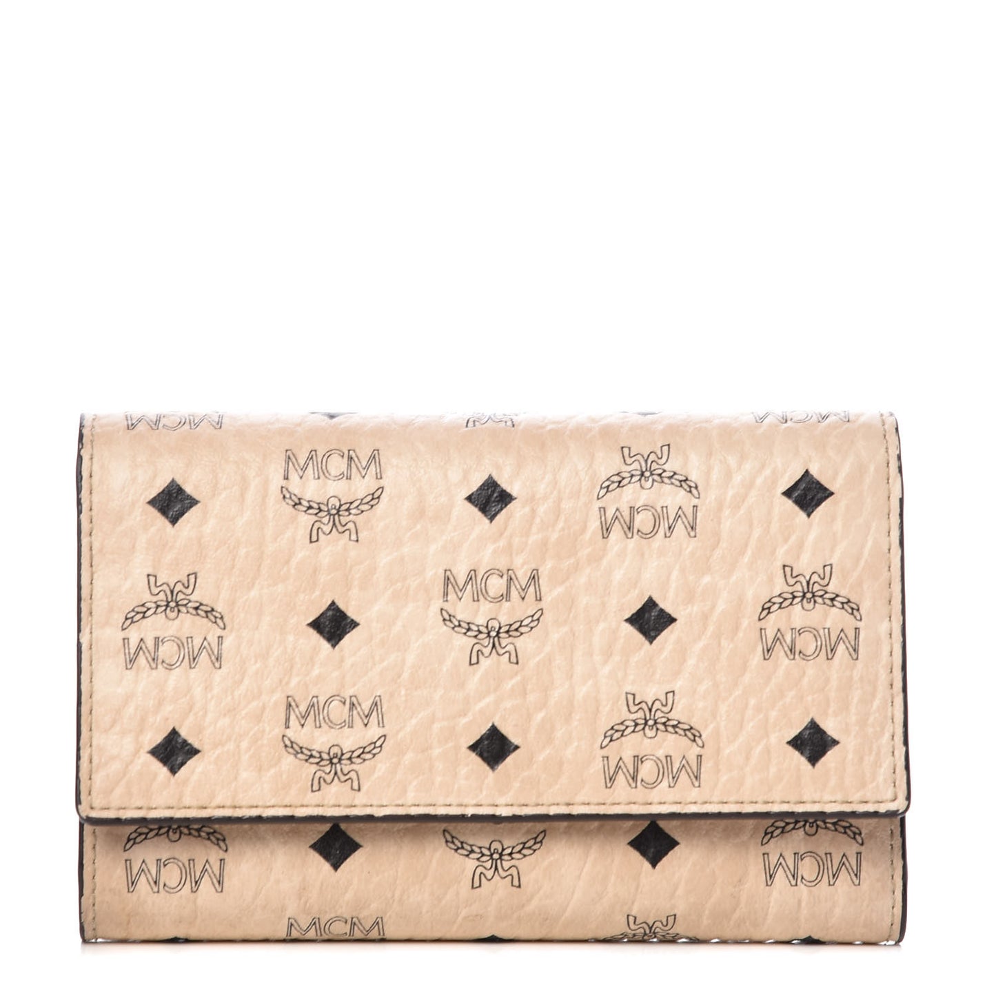 Visetos Tri-Fold Wallet Beige