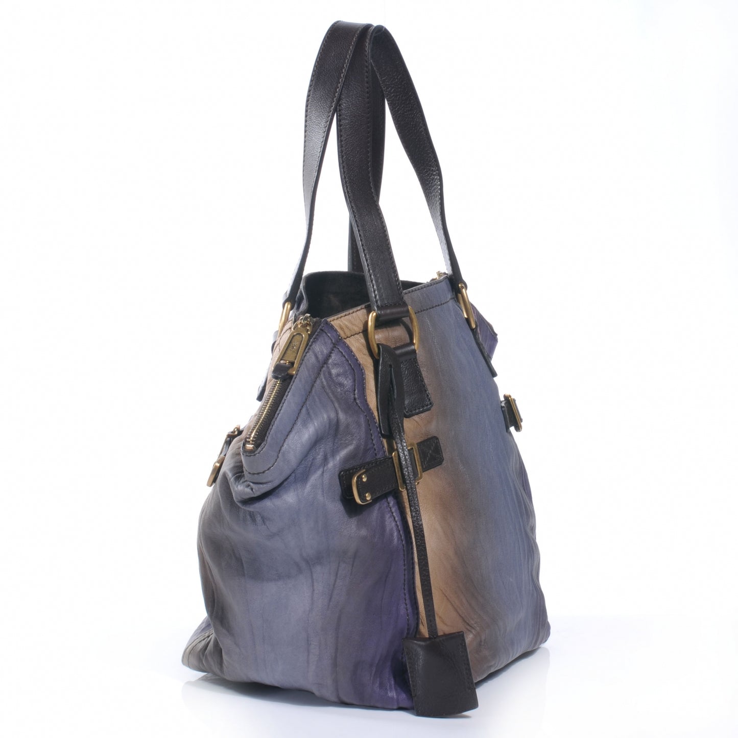 Leather Ombre Downtown Tote Multicolor