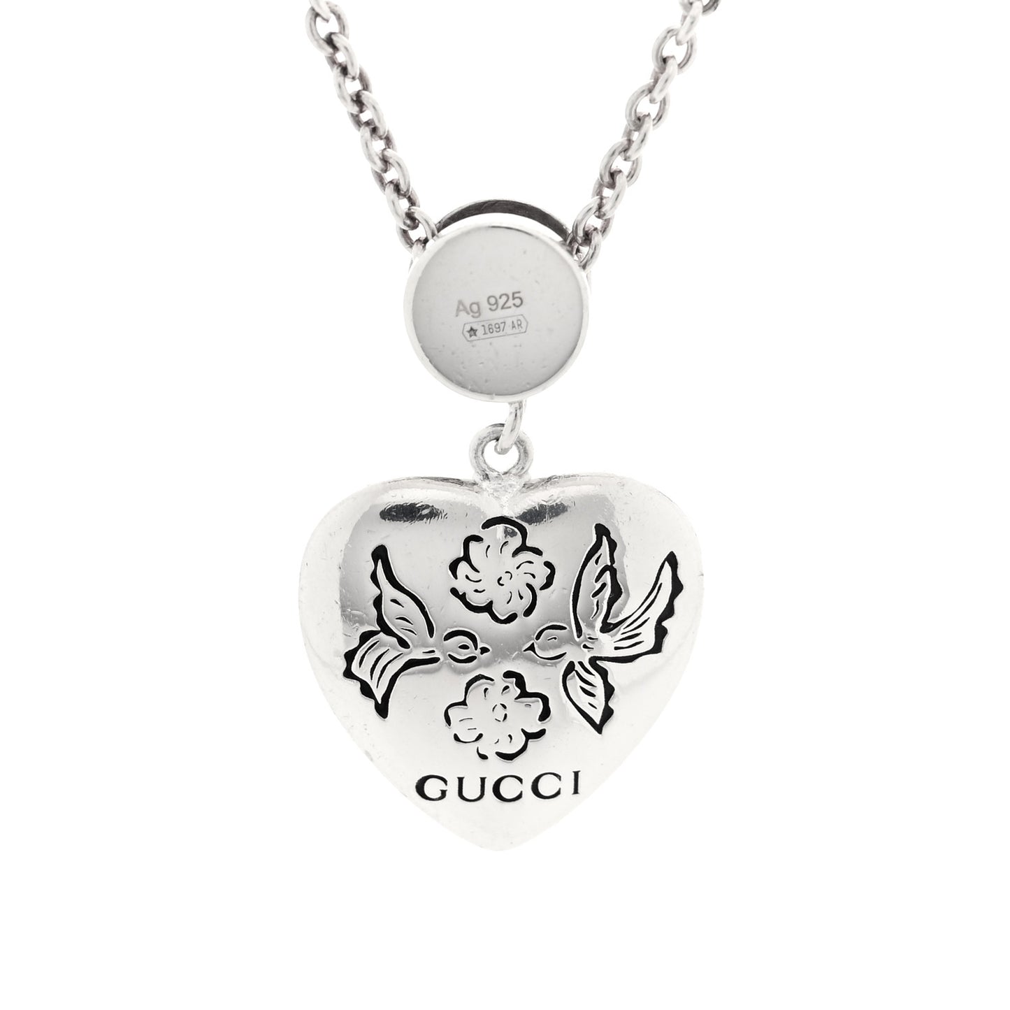 Sterling Silver Cubic Zirconia Blind For Love Pendant Necklace Pink Blue