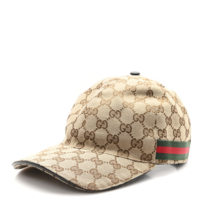 Gucci Monogram Web Baseball Hat S Beige Cocoa 1 of 9