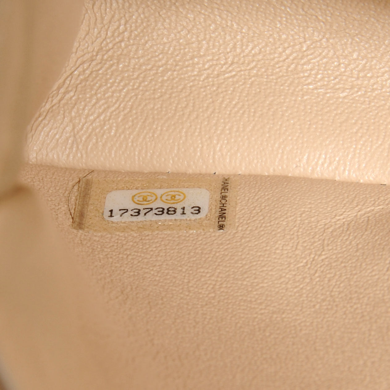 Caviar Quilted Medium Double Flap Beige