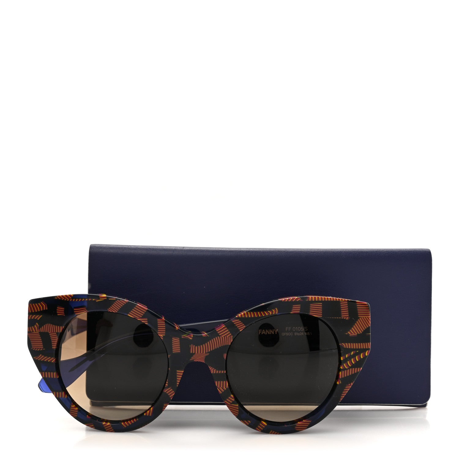 Fendi Cat Eye Fanny Sunglasses FF 0105/S Blue Multicolor 7 of 7