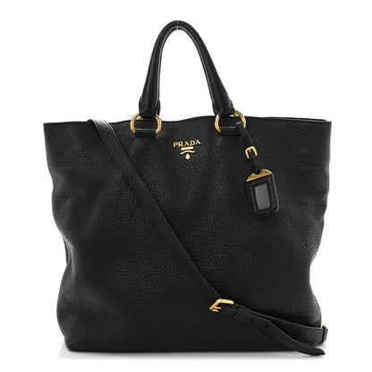 Prada Vitello Daino Shopping Tote Black 1 of 11