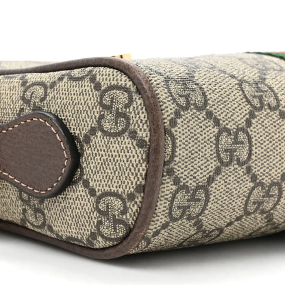 Gucci GG Supreme Monogram Web Mini Ophidia Shoulder Bag Brown 10 of 15