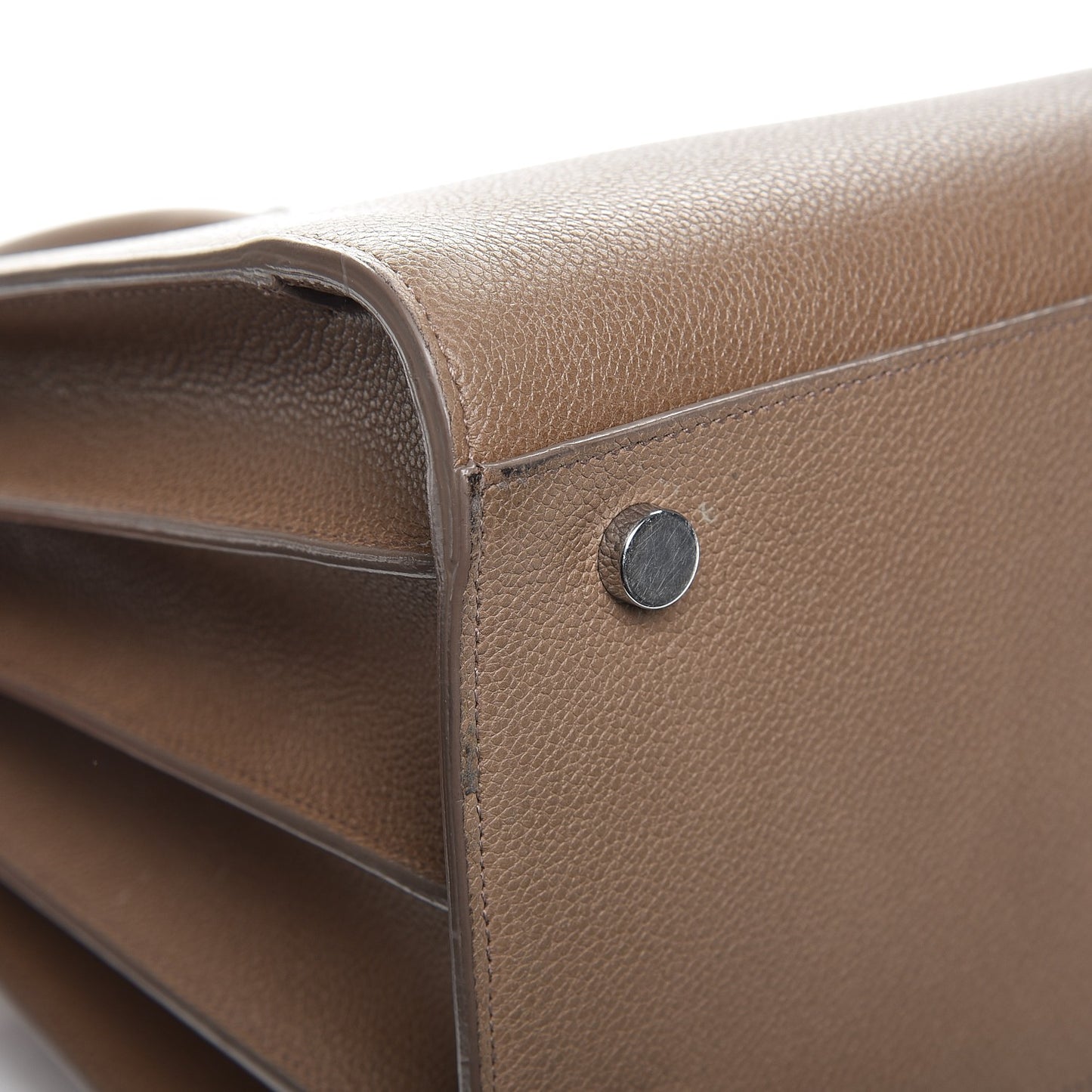 Grained Calfskin Small Sac De Jour Dark Beige