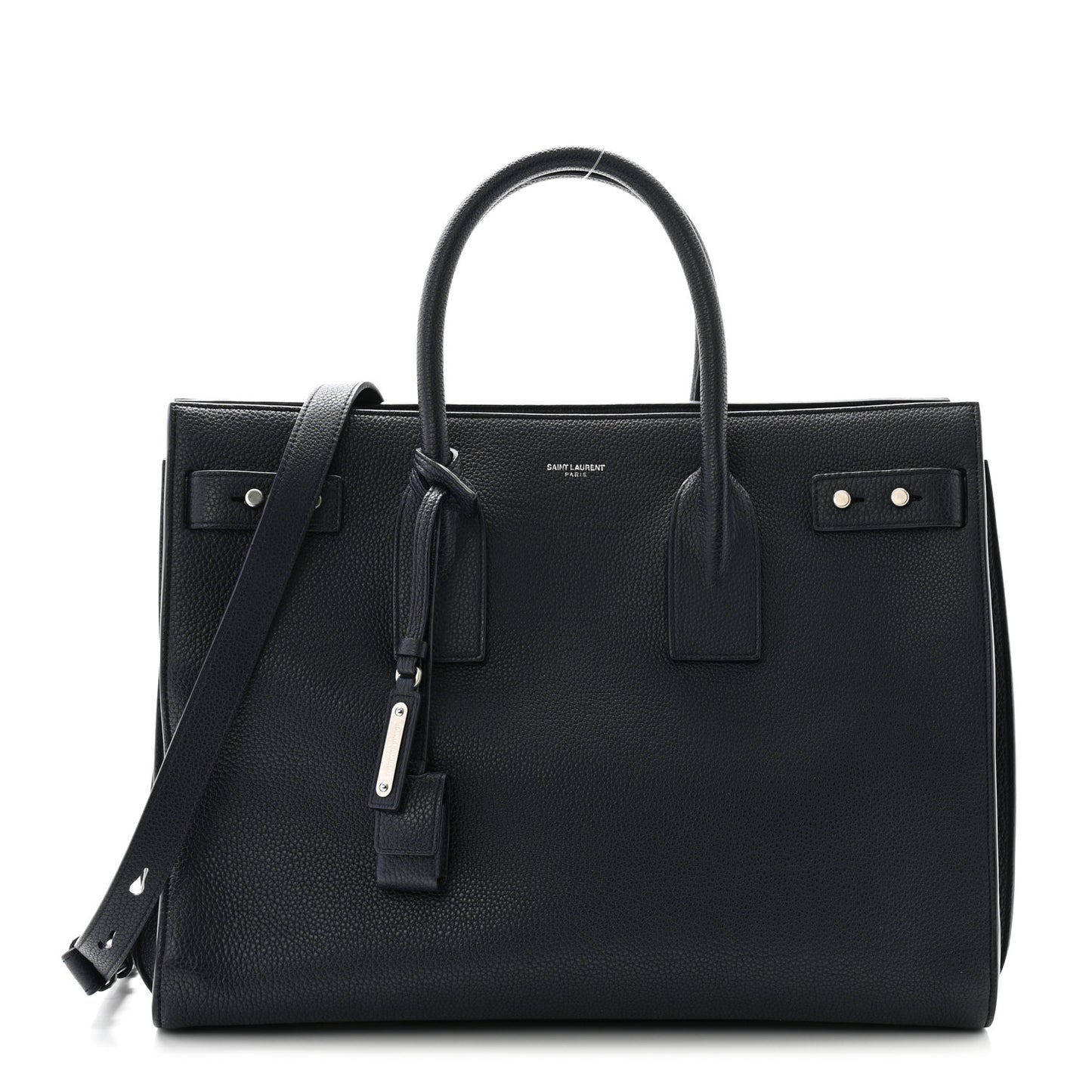 Grained Calfskin Medium Souple Sac De Jour Navy