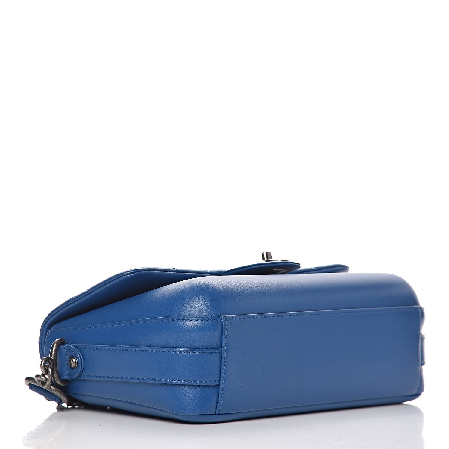 Chanel Calfskin Quilted Large Rock My Shoulder Flap Blue 4 of 10