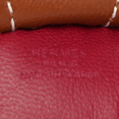 Hermes Milo Lambskin Grigri Rodeo Horse Bag Charm PM Rubis Bleu De Malte Fauve 4 of 4