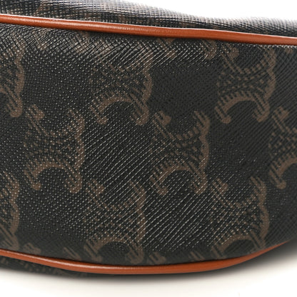 Celine Triomphe Canvas Calfskin Ava Shoulder Bag Tan 11 of 11