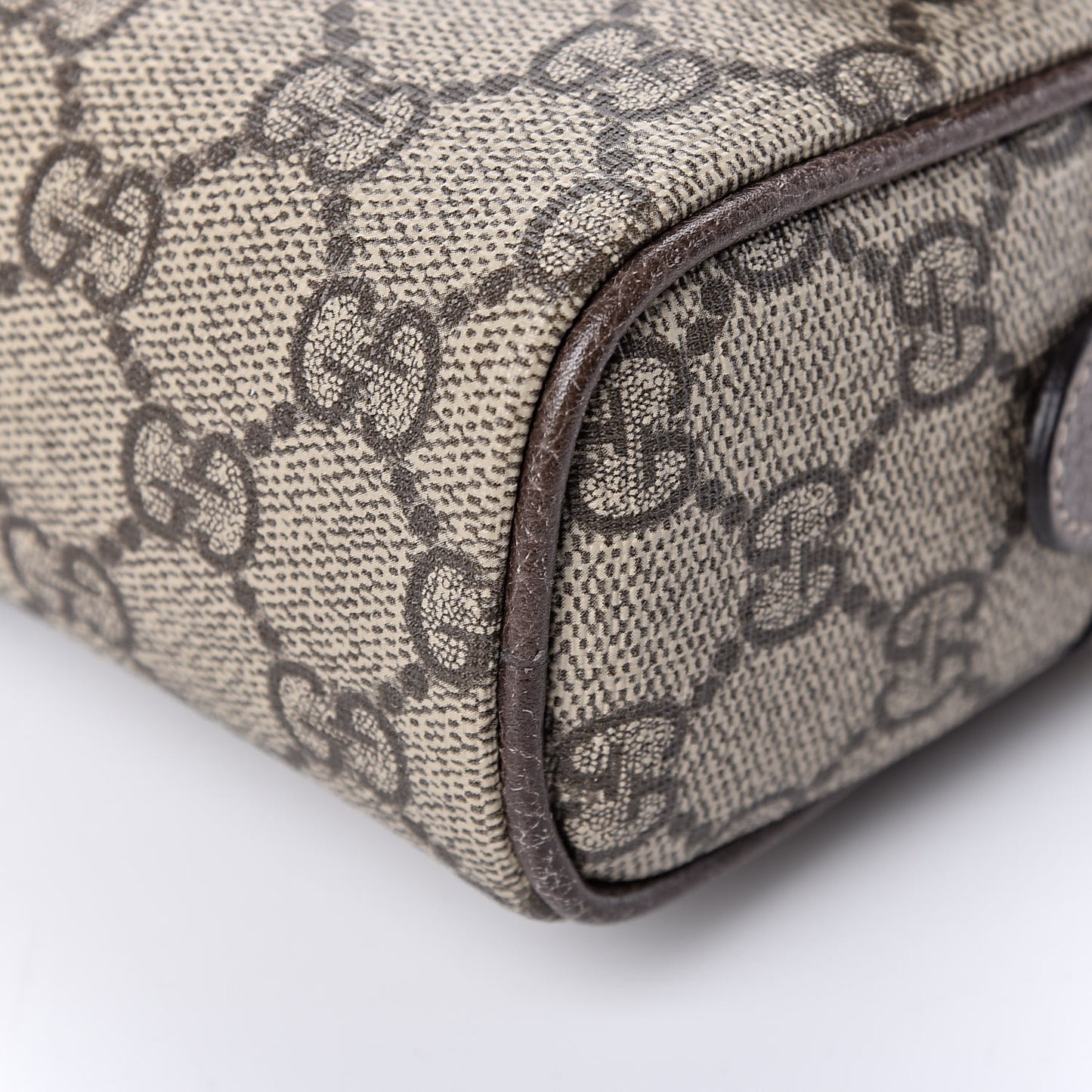GG Supreme Monogram Web Small Ophidia Belt Bag 85 34 Dark Brown