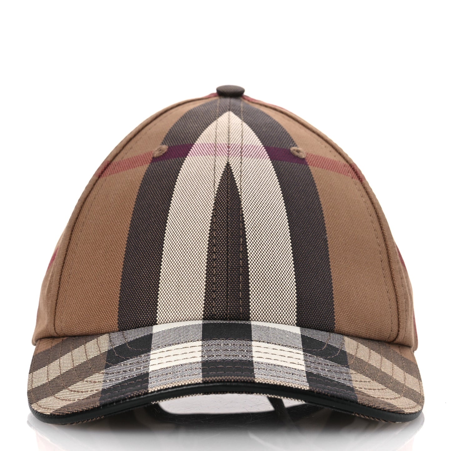 Cotton Check Baseball Cap L Dark Birch Brown