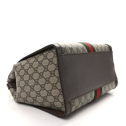 Gucci GG Supreme Monogram Web Medium Ophidia Tote Bag Brown 4 of 9