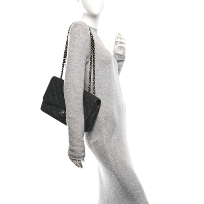 Chanel Caviar Quilted Jumbo Single Flap Black 2 of 10