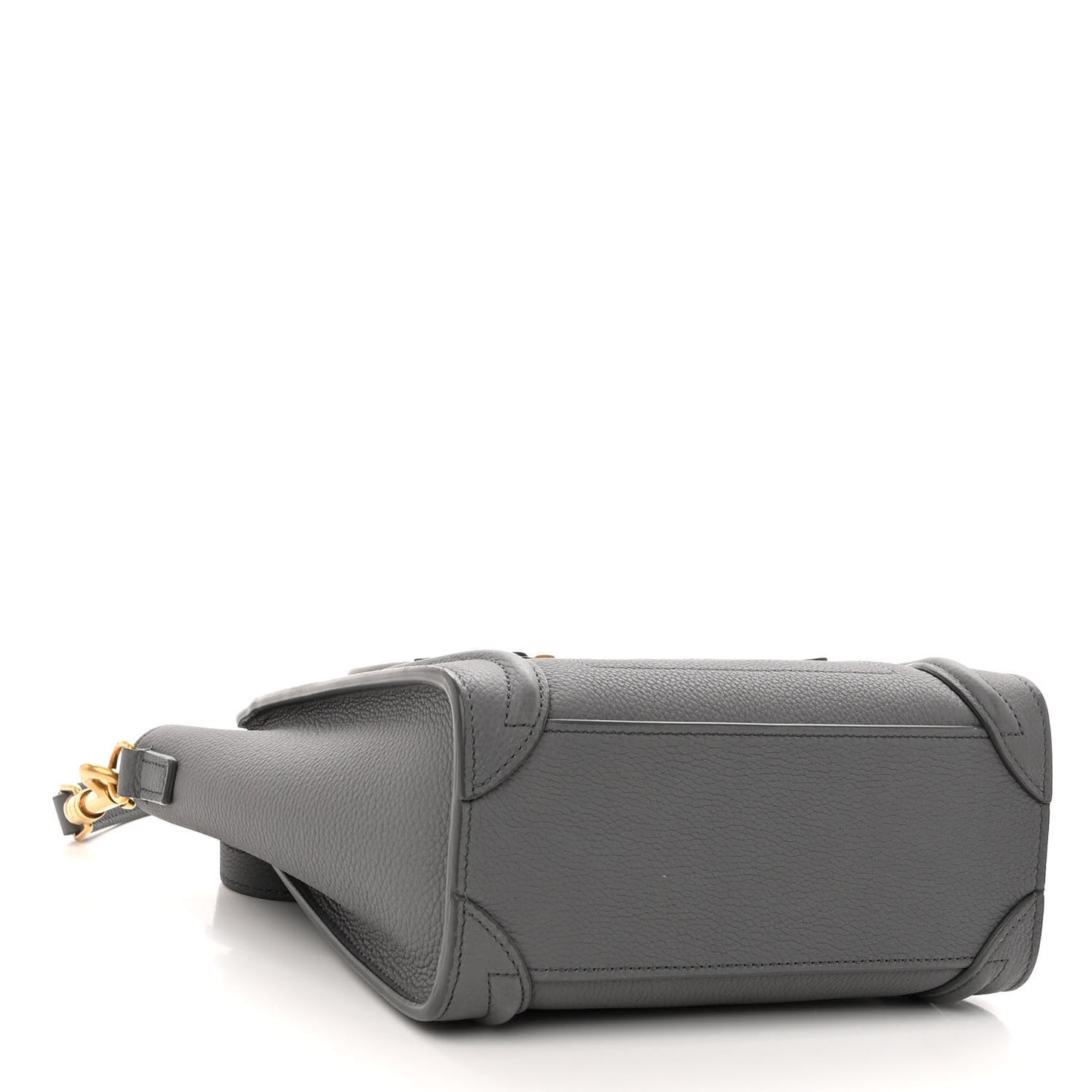 Drummed Calfskin Nano Luggage Kohl