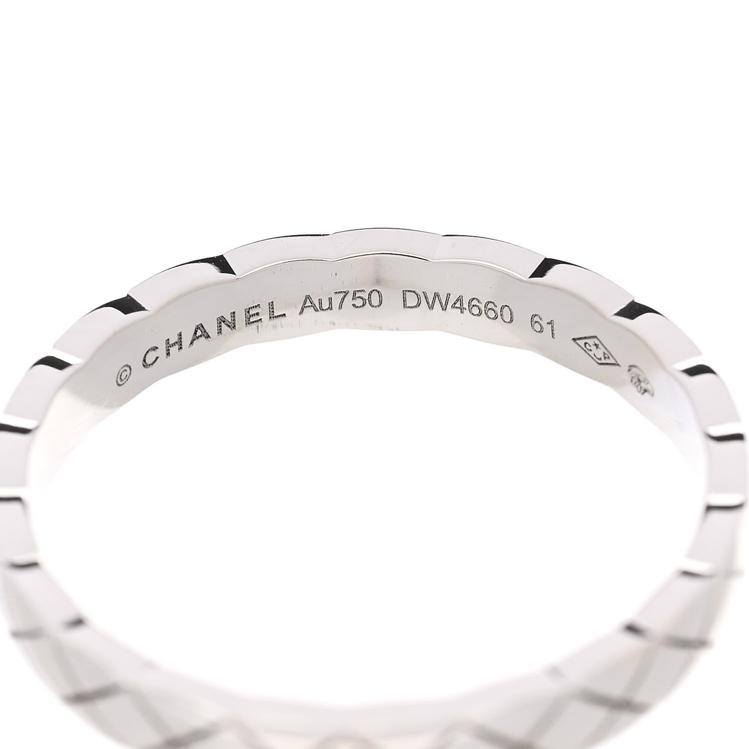 Chanel 18K White Gold Mini Coco Crush Ring 61 9.5 4 of 5