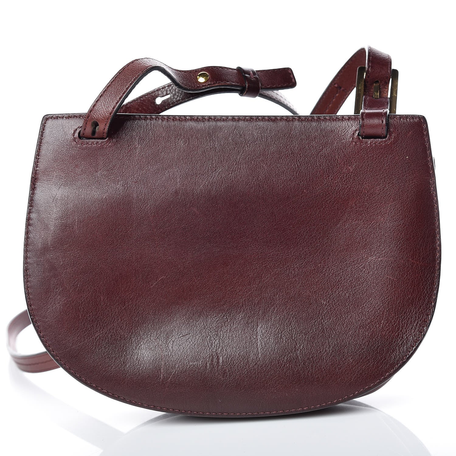 Chloe Calfskin Mini Georgia Crossbody Bag Bordeaux 13 of 13