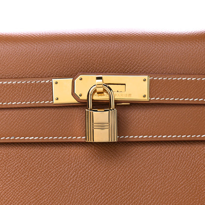 Hermes Epsom Kelly Sellier 32 Gold 9 of 10