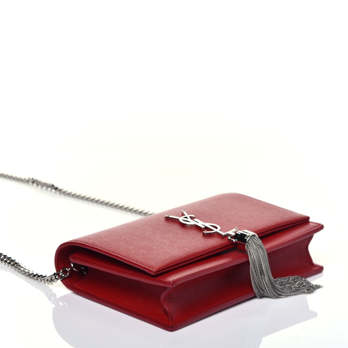 Grain De Poudre Classic Monogram Kate Tassel Satchel Red