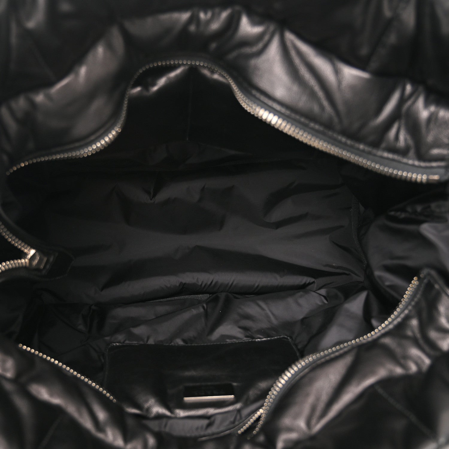 Prada Nappa Bomber North South Tote Black 5 of 9