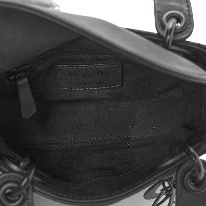 Christian Dior Ultra Matte Calfskin Cannage Mini Lady Dior Black 7 of 10