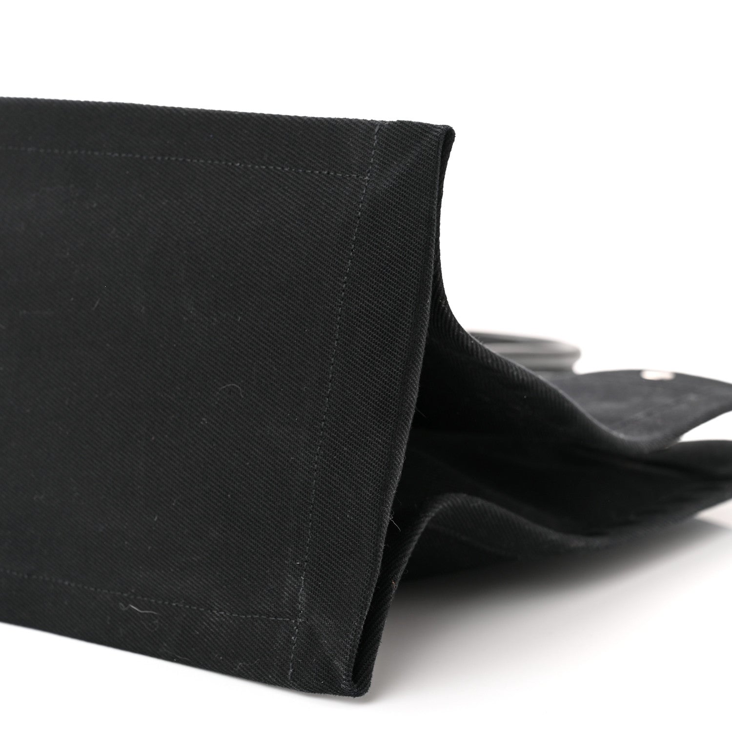 Saint Laurent Linen Calfskin Rive Gauche Tote Black 10 of 13