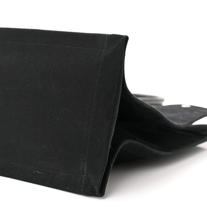 Saint Laurent Linen Calfskin Rive Gauche Tote Black 10 of 13