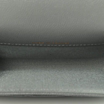 Chanel Caviar Quilted Flap Card Holder Wallet Dark Grey 3 of 4