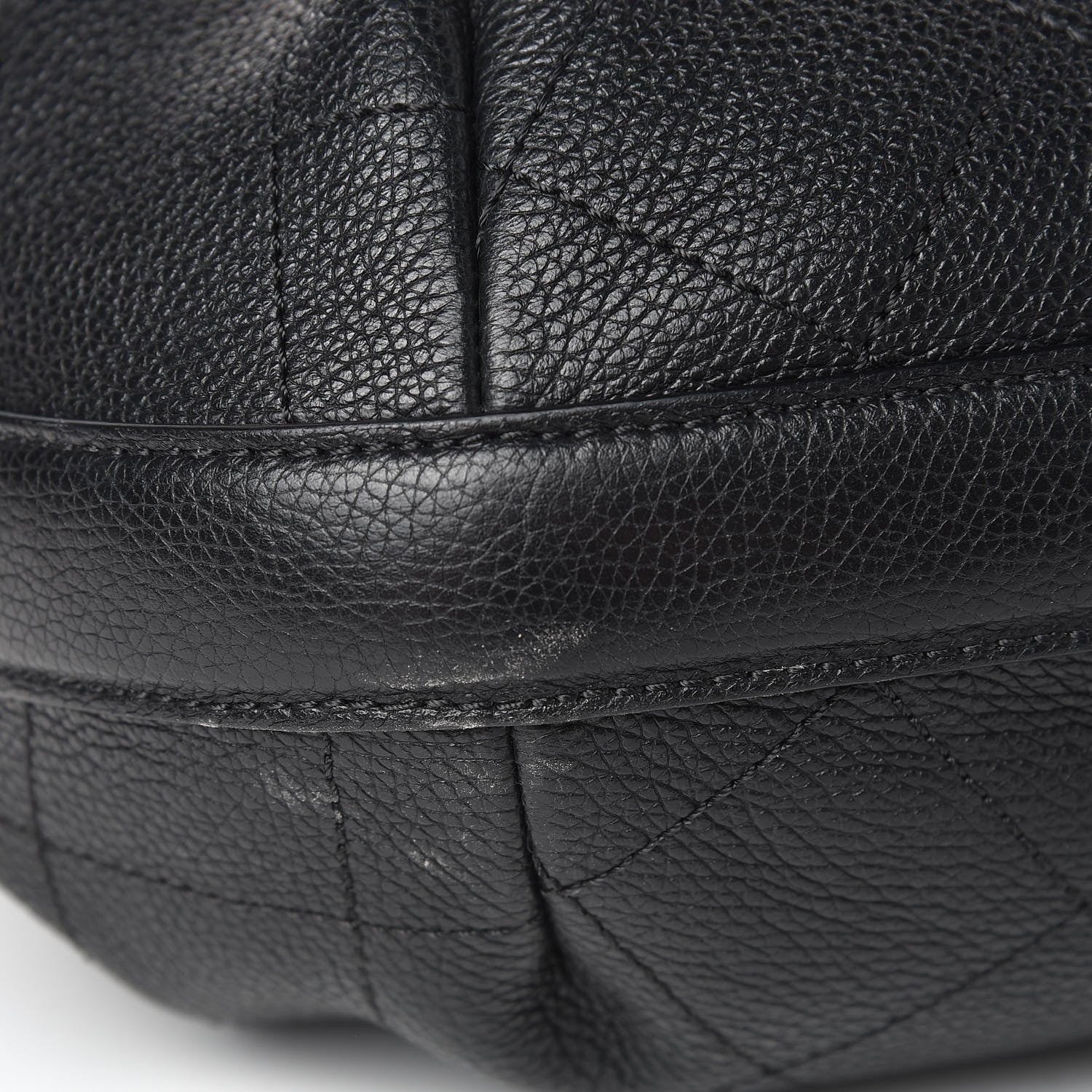 Chanel Grained Calfskin Stitched Accordion Shoulder Bag Black 10 of 14
