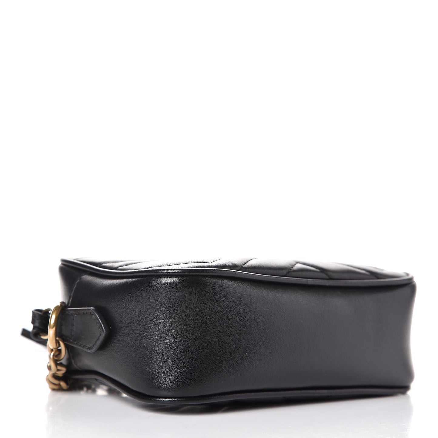 Calfskin Matelasse Mini GG Marmont Chain Shoulder Bag Black