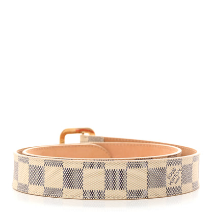 Louis Vuitton Damier Azur 30mm Tresor Belt 80 32 2 of 9