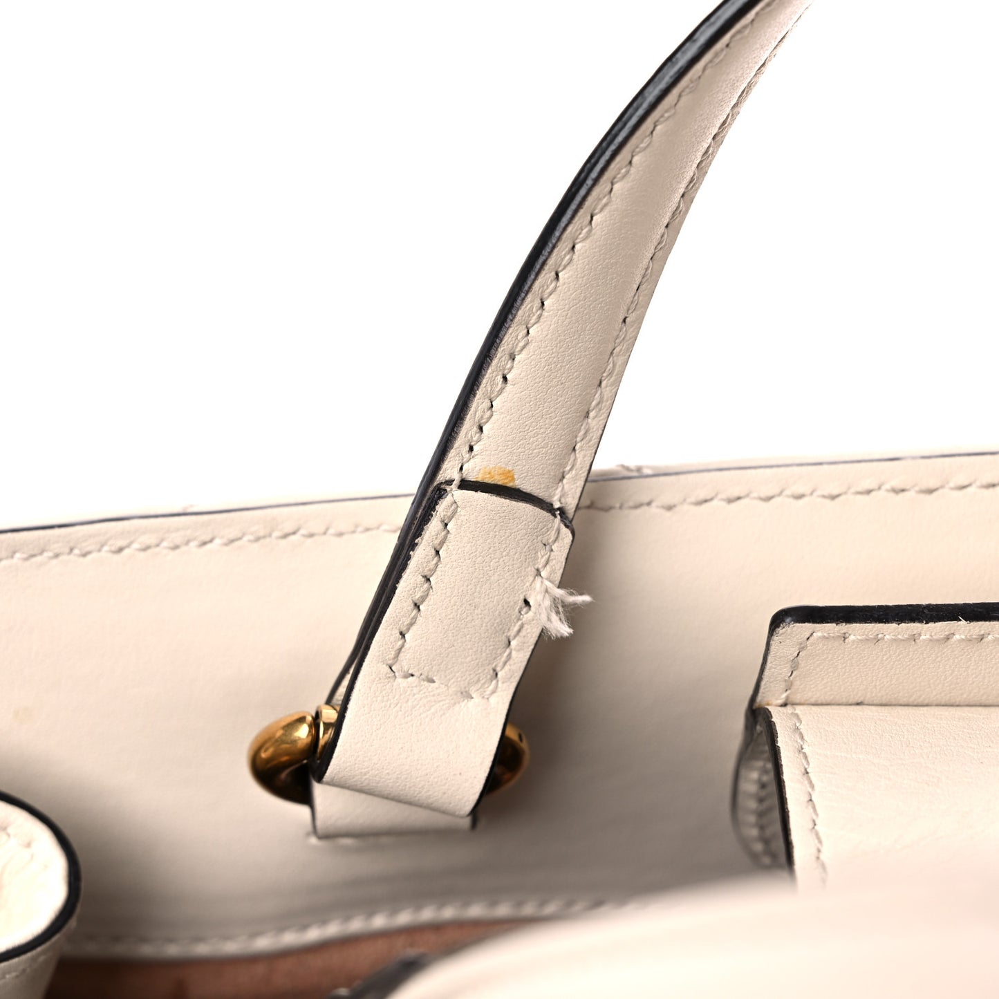 Calfskin Matelasse Small GG Marmont Tote White