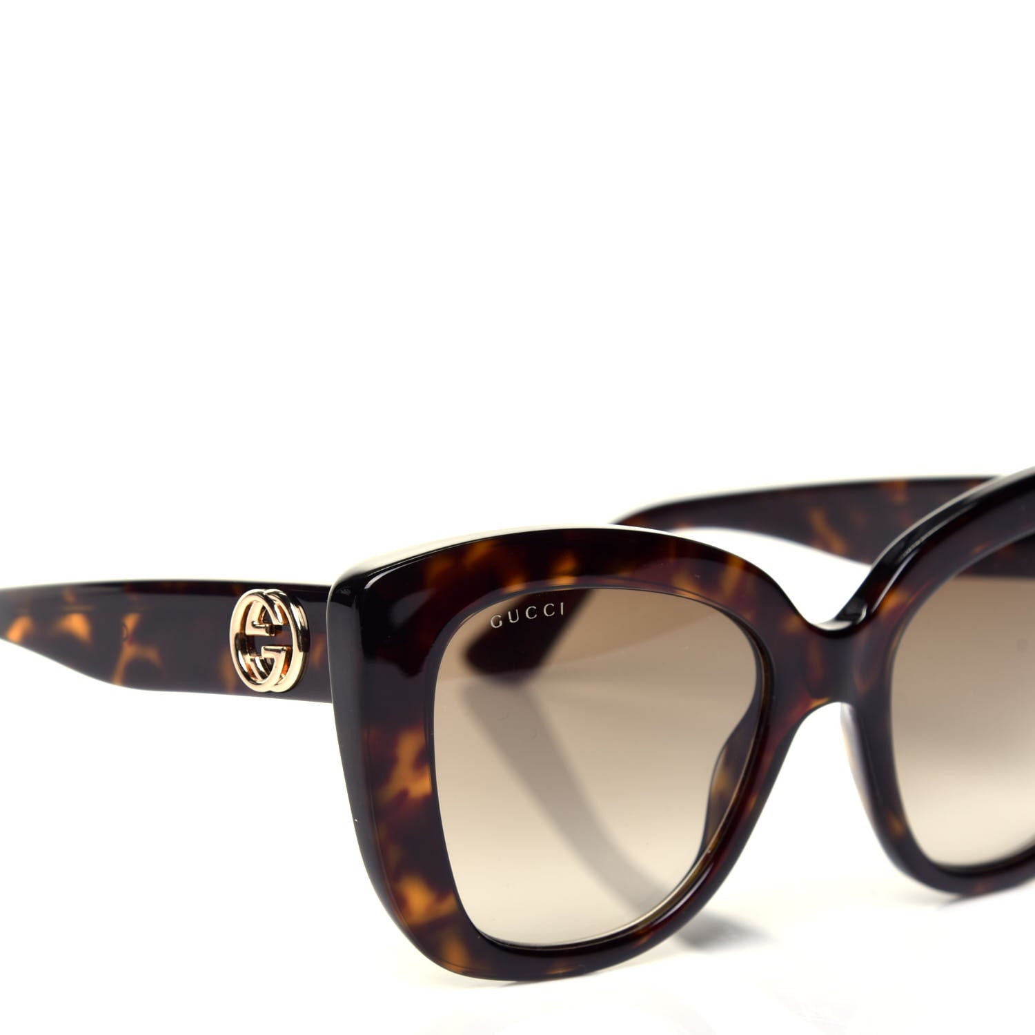 Gucci Cat Eye Sunglasses GG0327S Tortoise 7 of 8