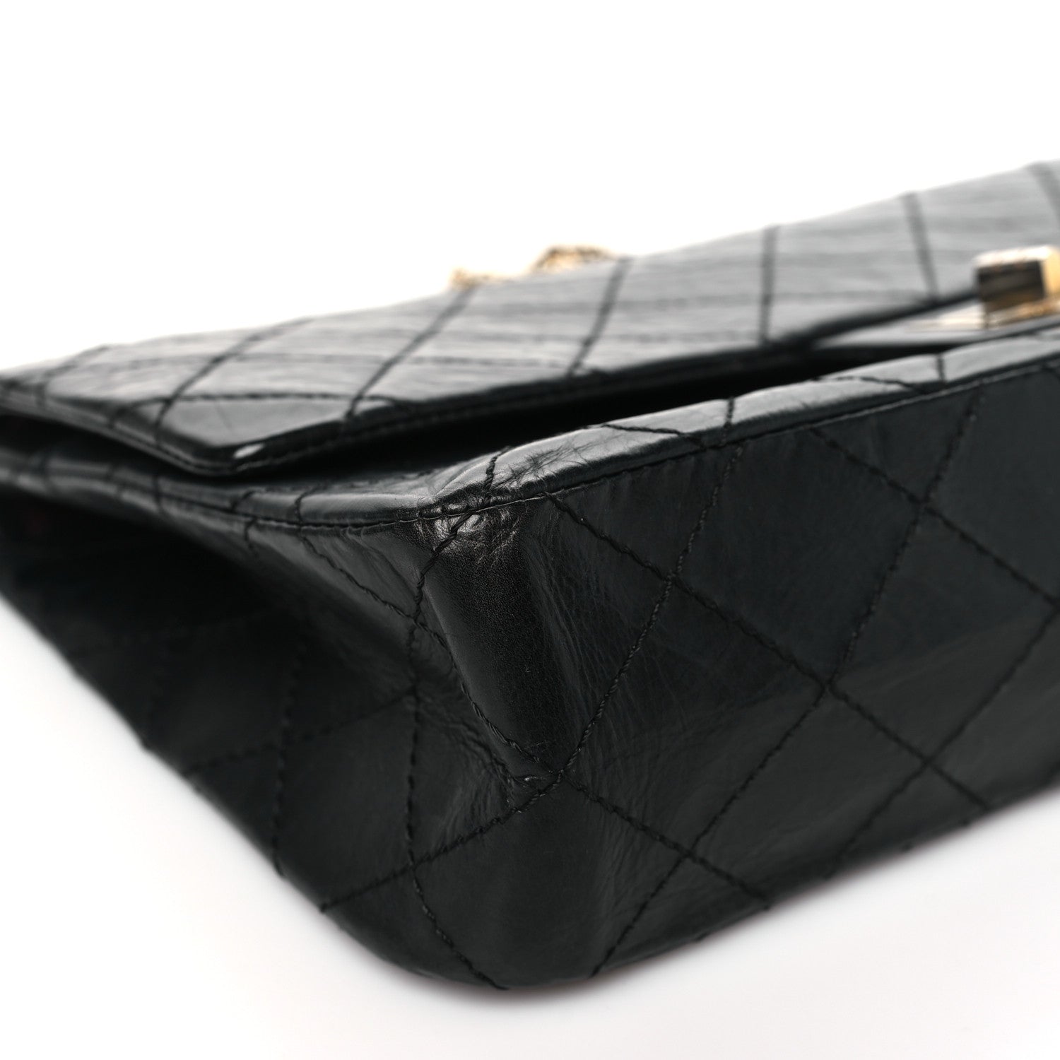 Chanel Aged Calfskin Quilted 50th Anniversary 2.55 Reissue 227 Flap Black 10 of 12