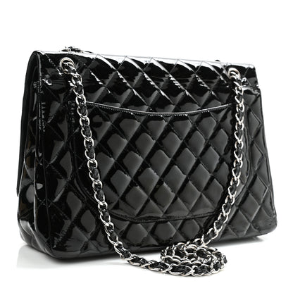 Chanel Patent Quilted Maxi Double Flap Black 2 of 11