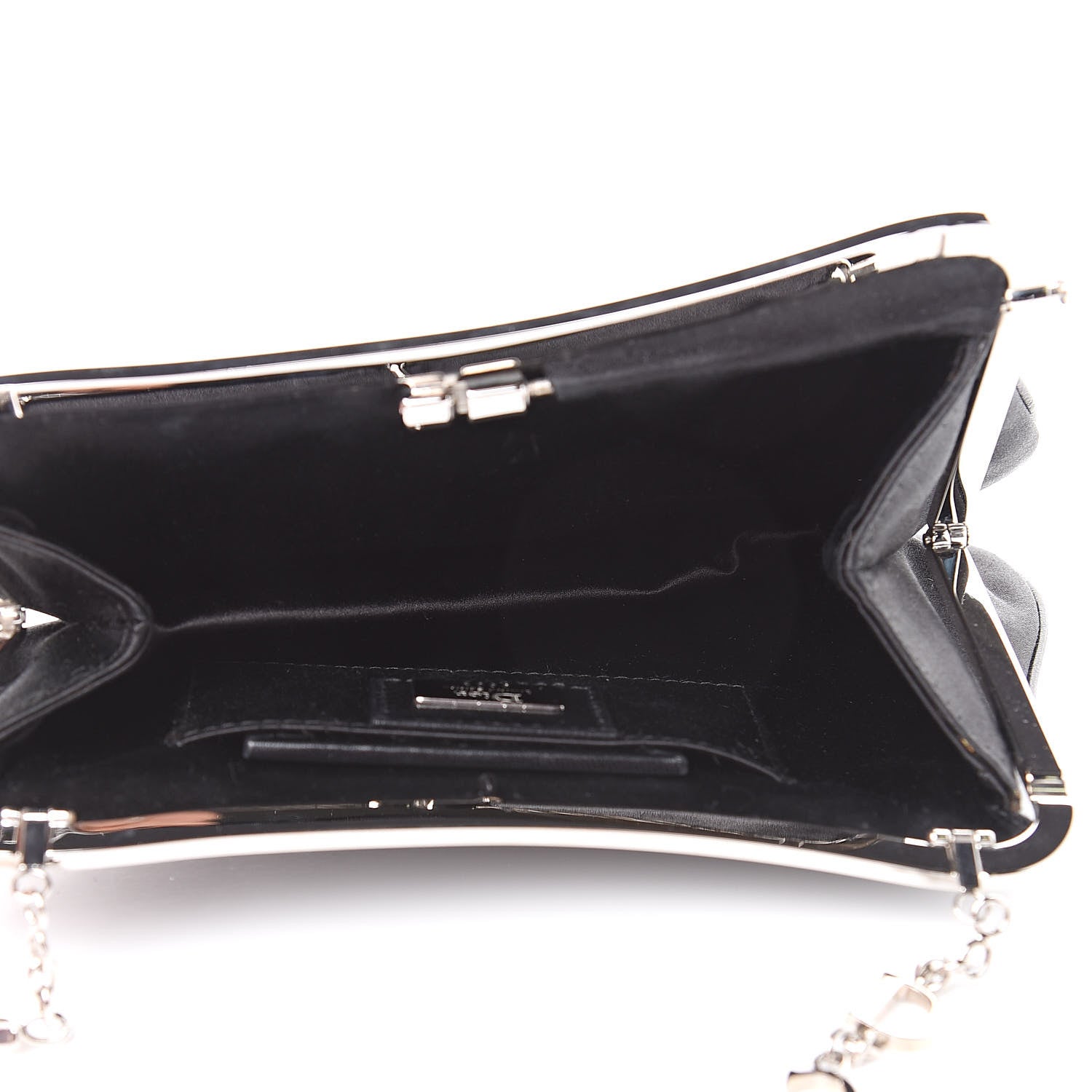 Christian Dior Satin Bead Embroidered Mini Frame Saddle Black 5 of 8