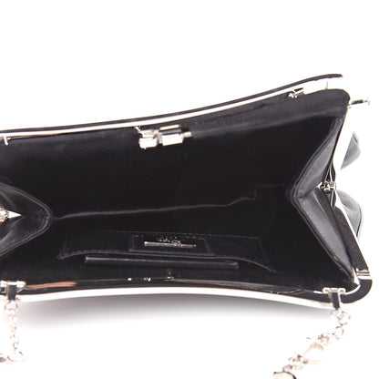Christian Dior Satin Bead Embroidered Mini Frame Saddle Black 5 of 8