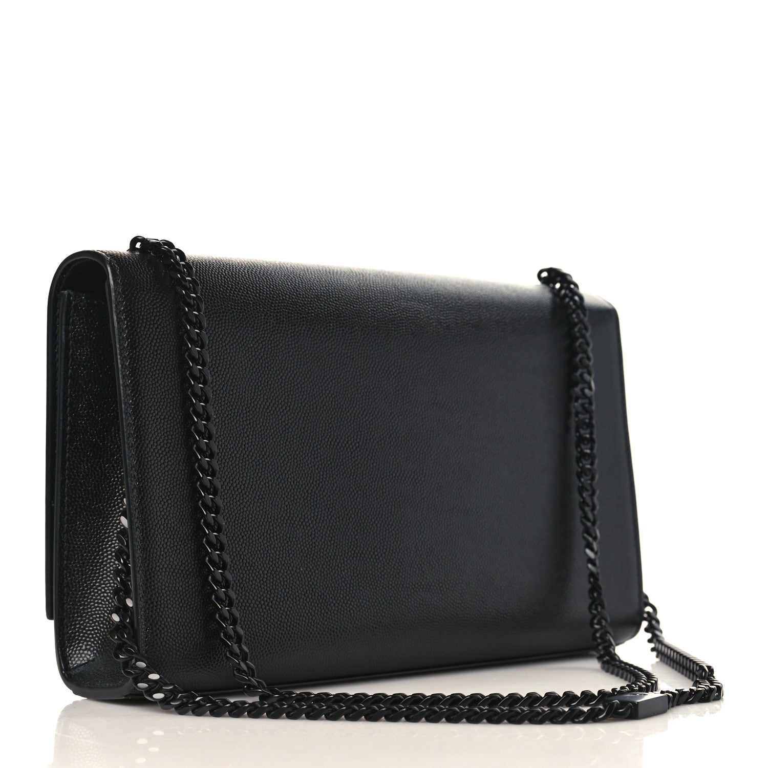 Saint Laurent Grain De Poudre Medium Classic Monogram Kate Satchel Black 3 of 9