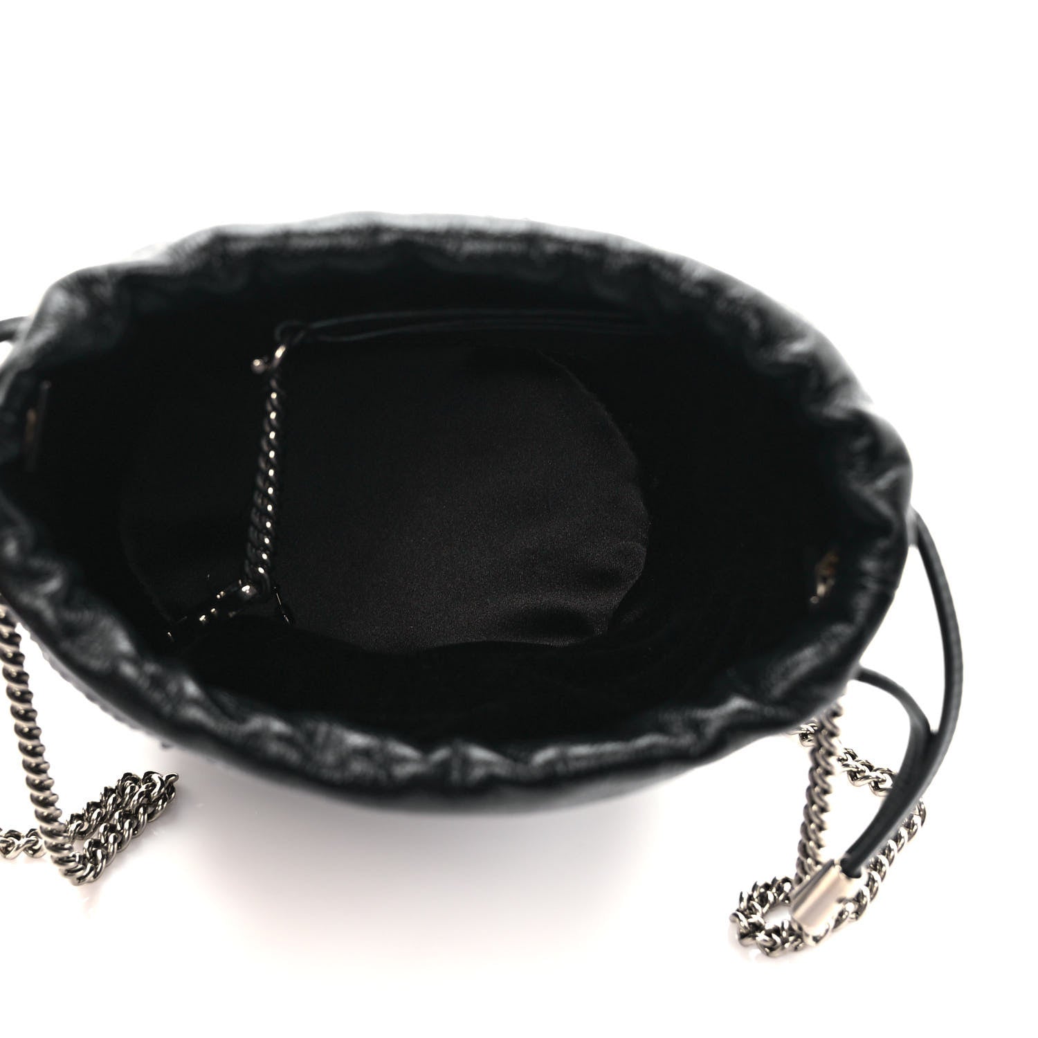 Gucci Sequin Mini GG Marmont 2.0 Bucket Bag Black 4 of 7