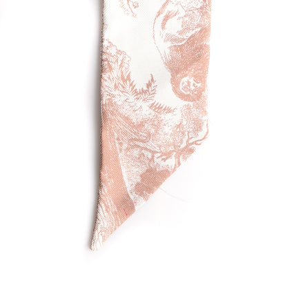 Christian Dior Silk Toile De Jouy Mitzah Scarf Pink 4 of 4