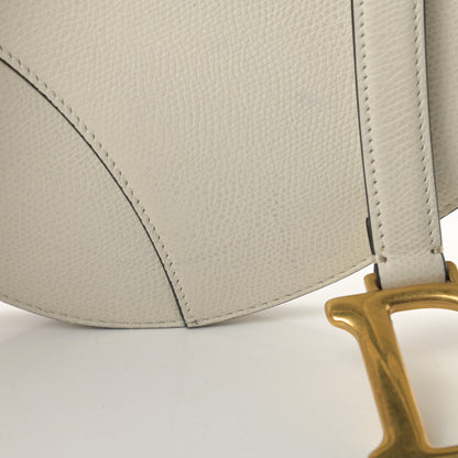 Christian Dior Grained Calfskin Saddle Bag White 11 of 11