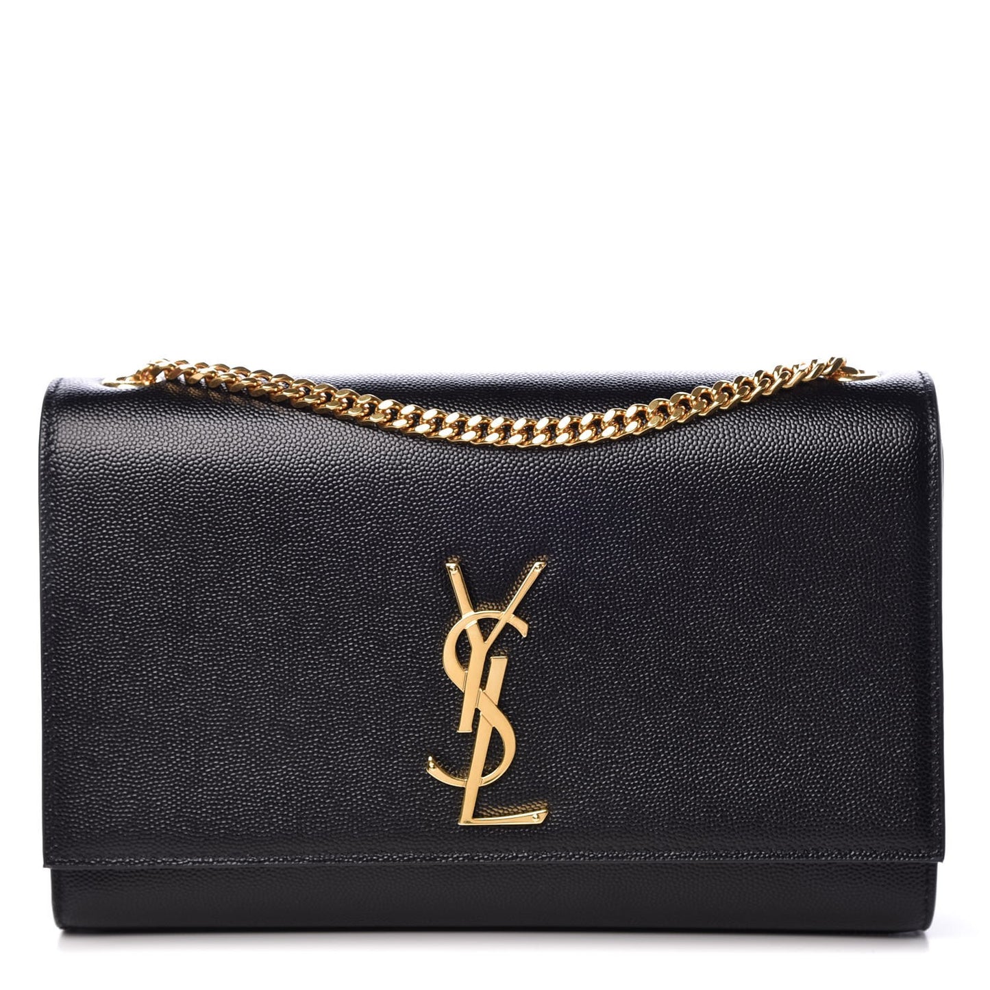 Grain De Poudre Medium Classic Monogram Kate Satchel Black